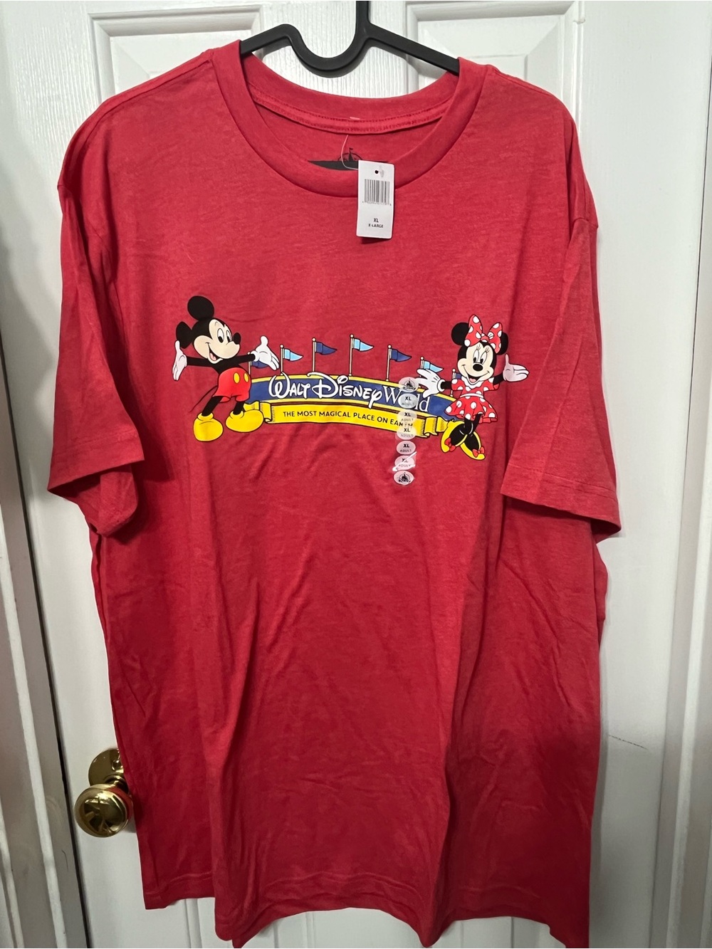 Disney Red Mickey & Minnie Walt Disney World Graphic Tee